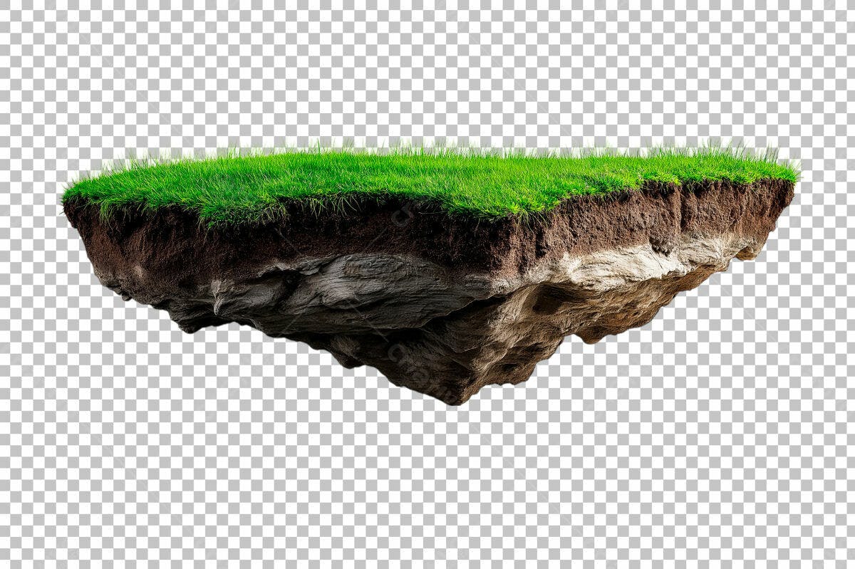Recurso Gráfico Ilhas Flutuantes PSD Editável