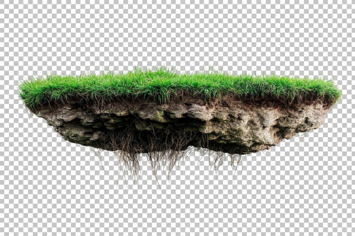 Recurso Gráfico Ilhas Flutuantes PSD Editável