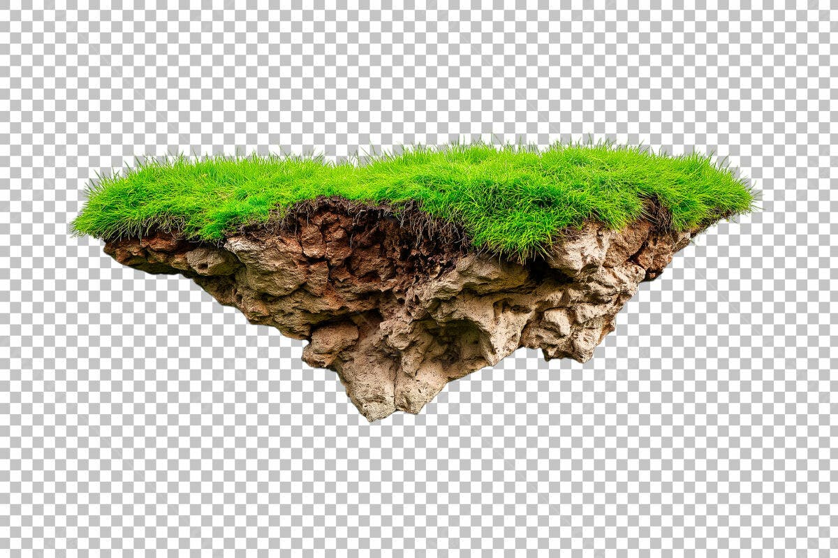 Recurso Gráfico Ilhas Flutuantes PSD Editável