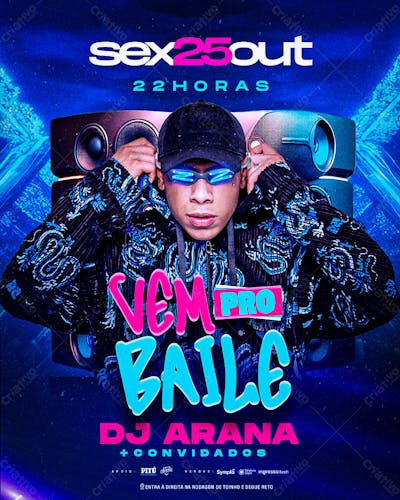 380 Flyer Evento Dia De Baile Feed Psd Editável