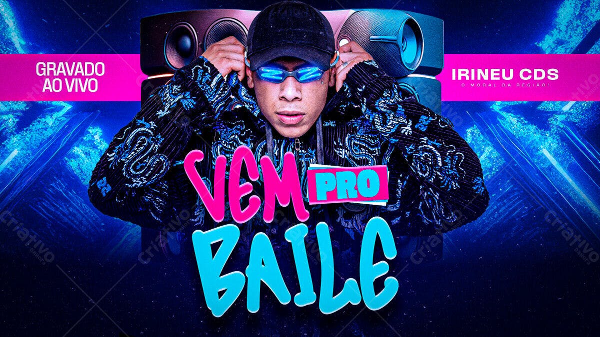 Flyer para Festa de Baile Funk PSD Editável