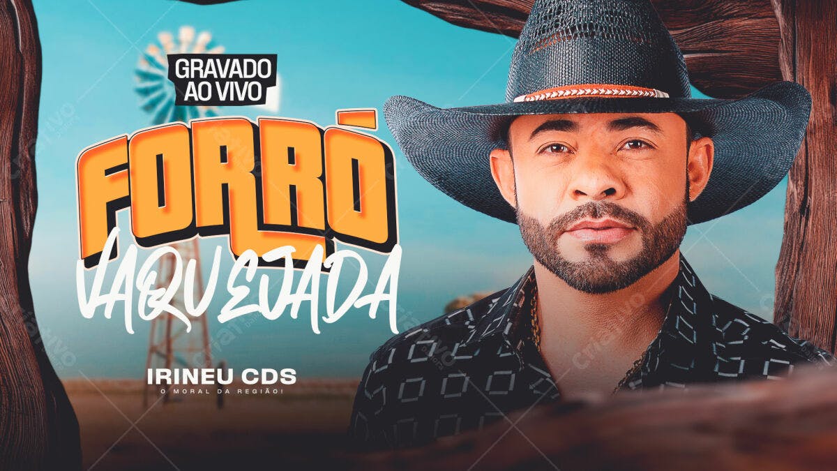 Flyer Forró Vaquejada PSD Editável
