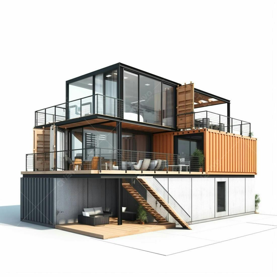 Casa moderna de contêineres marítimos