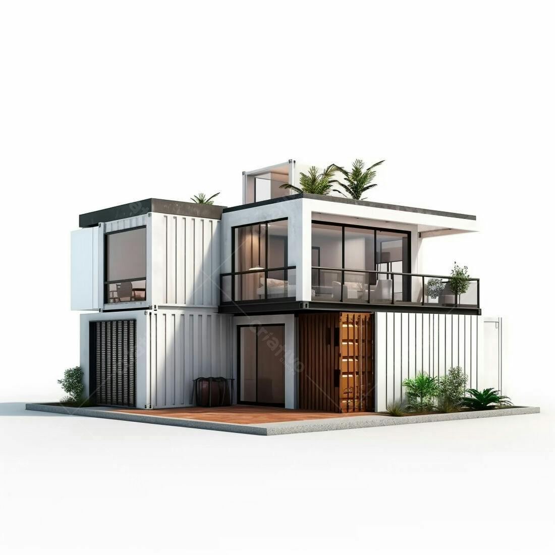Casa moderna feita de contêineres