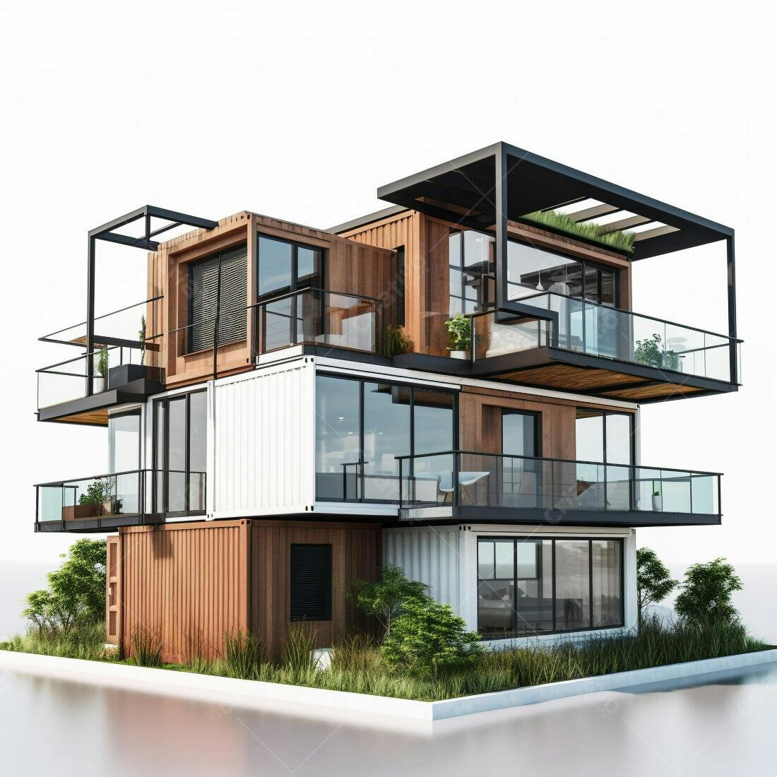 Casa moderna de contêineres marítimos