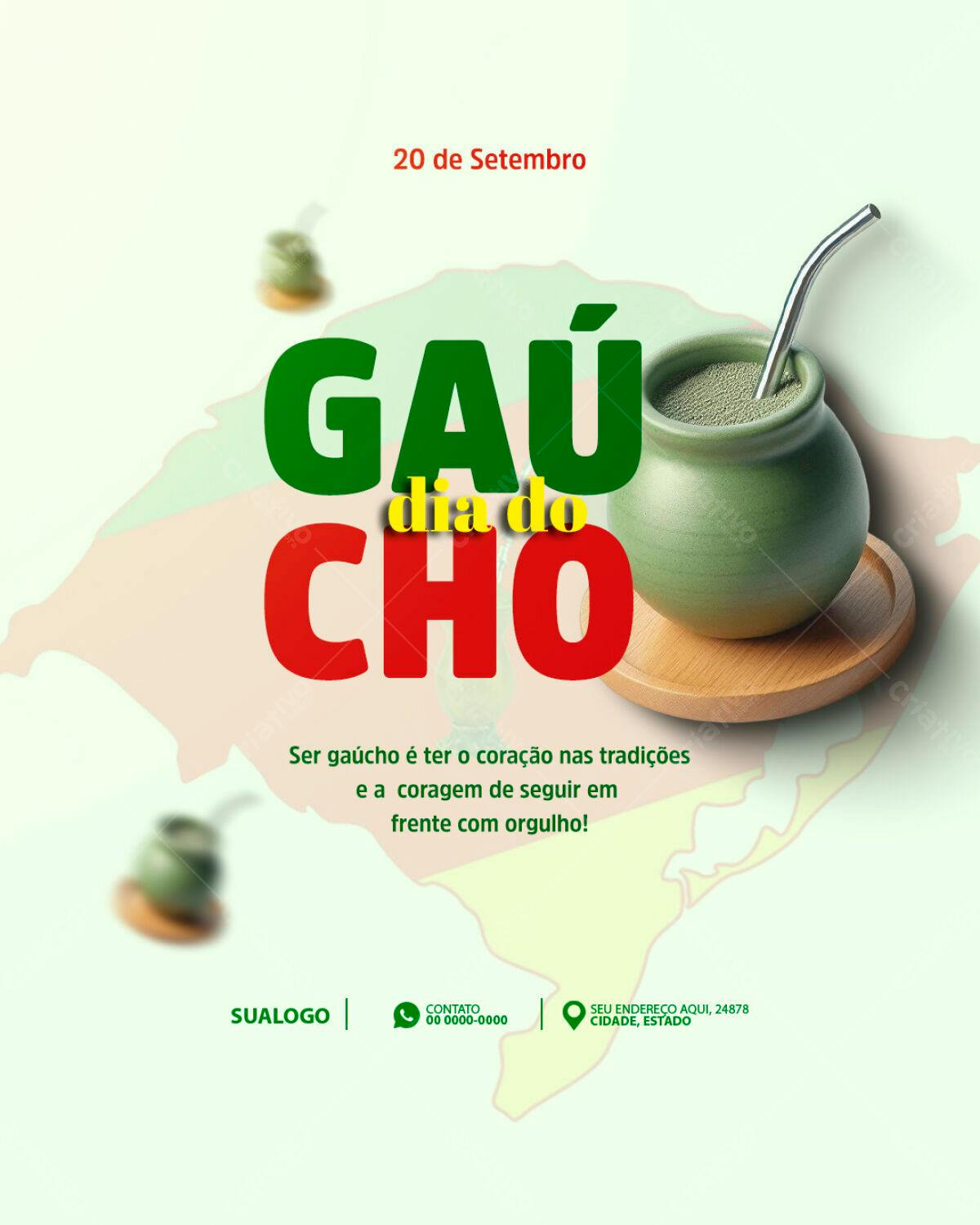 Post para Dia do Gaúcho PSD Editável