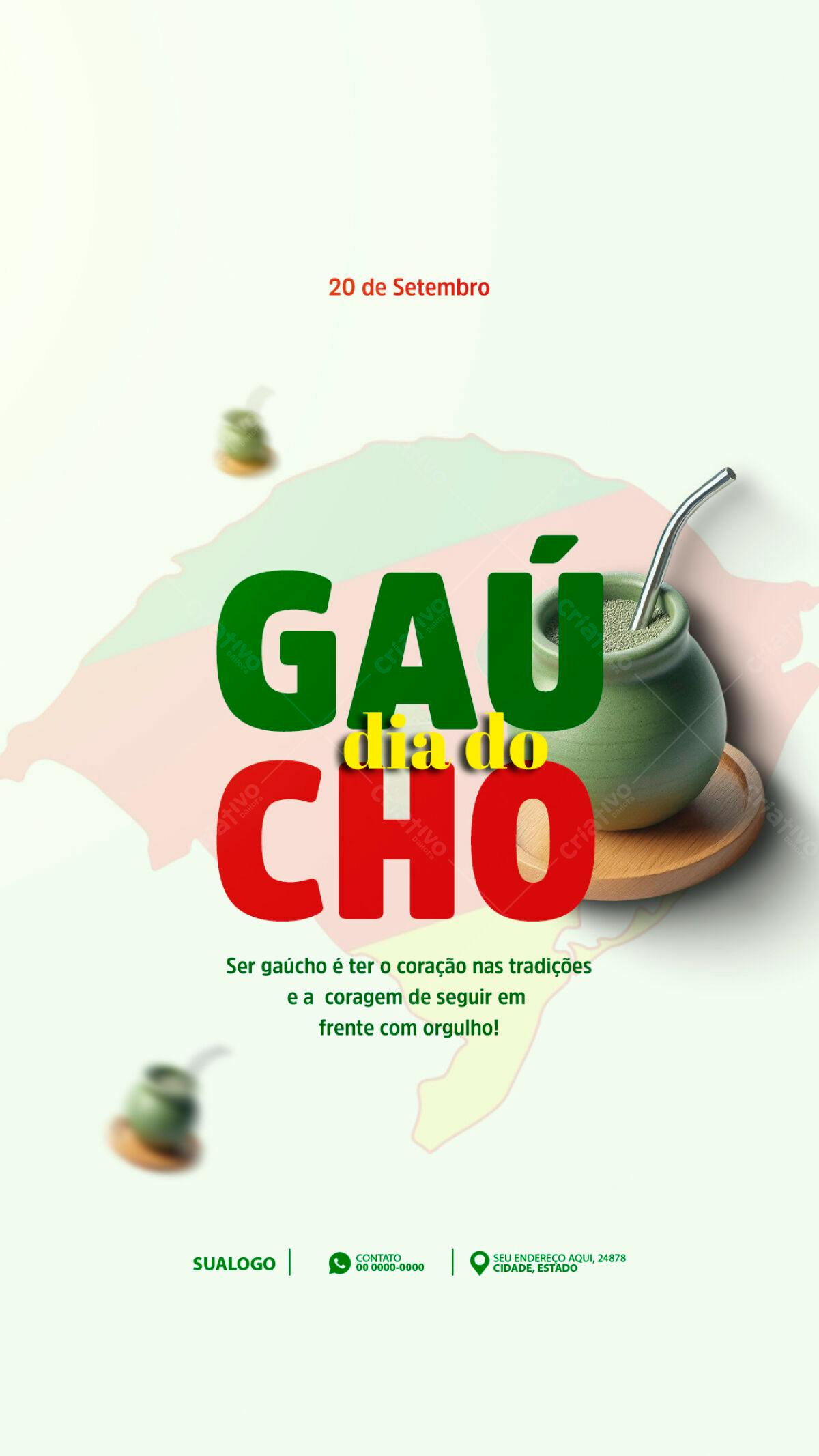 Flyer Dia do Gaúcho PSD Editável