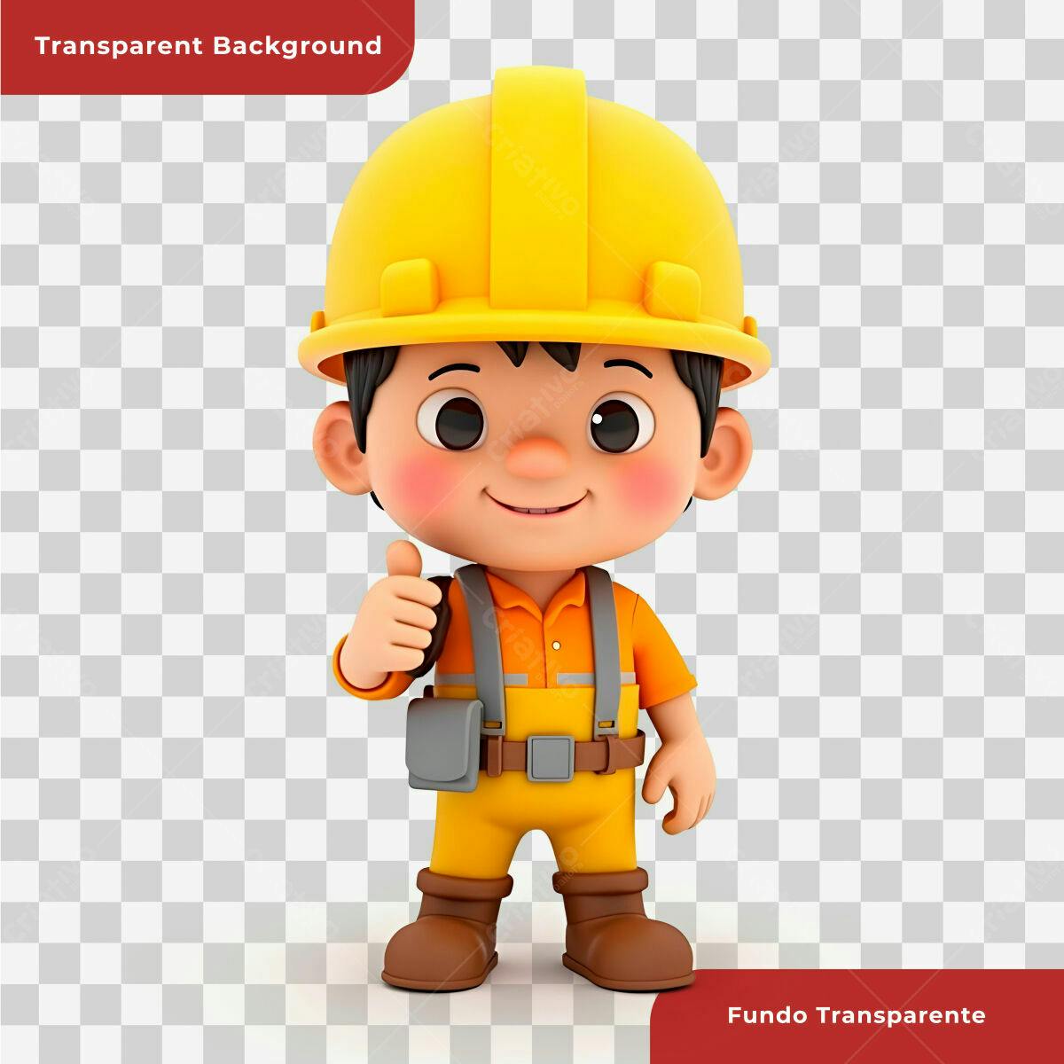Personagem Cartoon Construtor PSD Editável