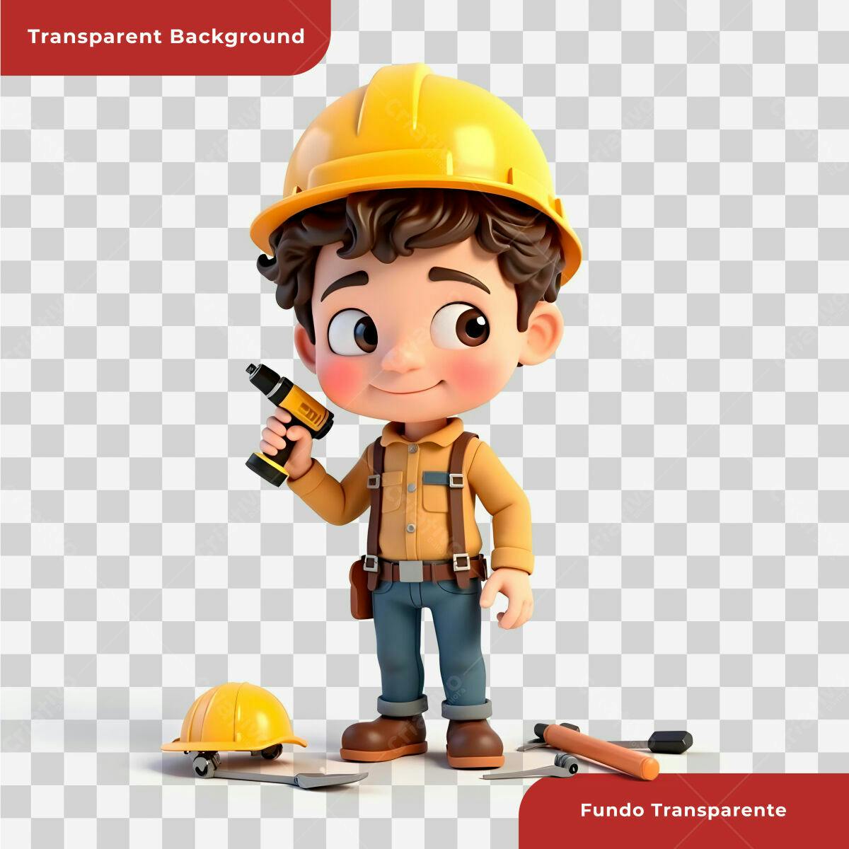Personagem Cartoon Construtor PSD Editável