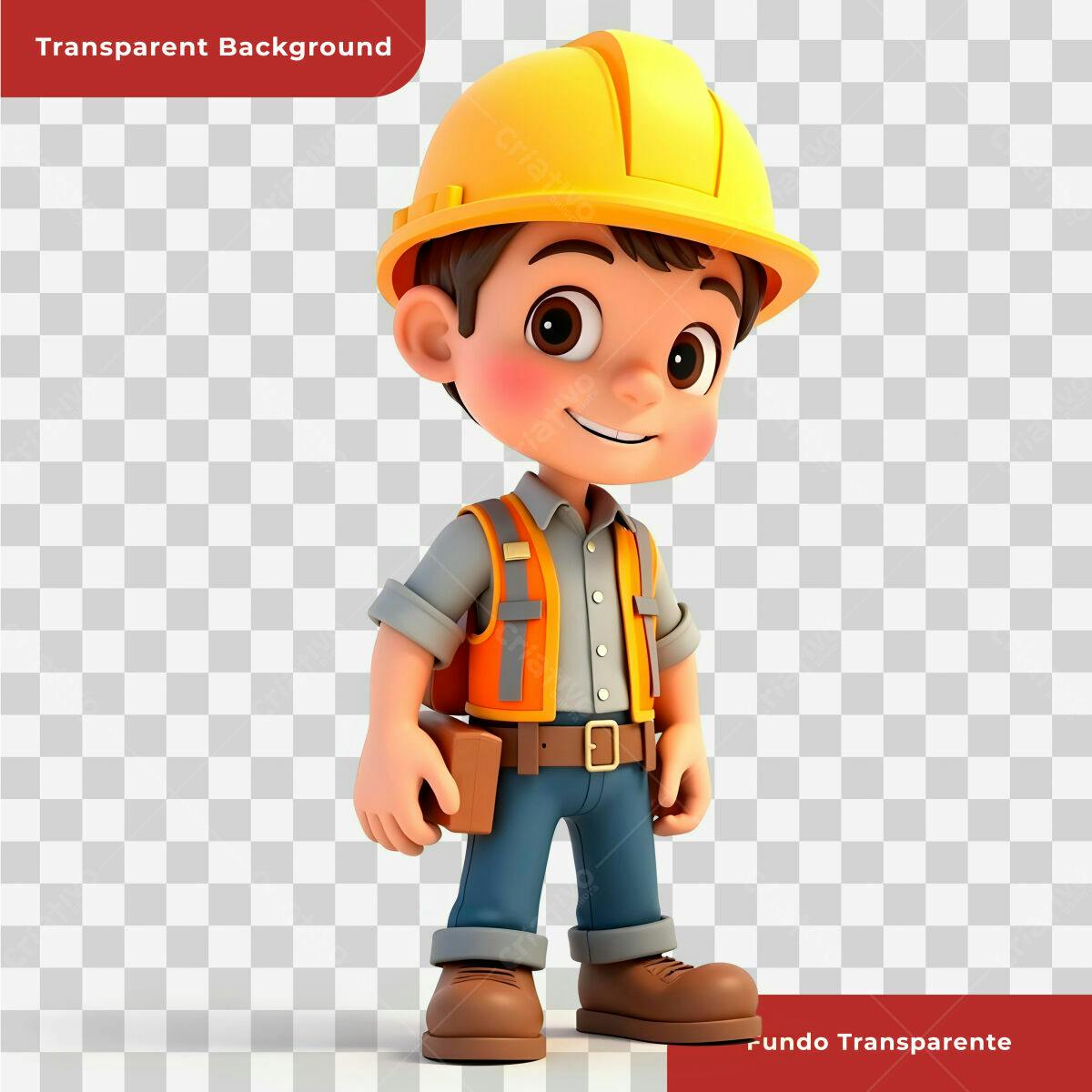 Personagem Cartoon Construtor PSD Editável