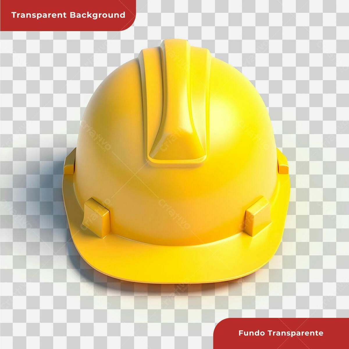 PSD Capacete de Segurança Amarelo PSD Editável