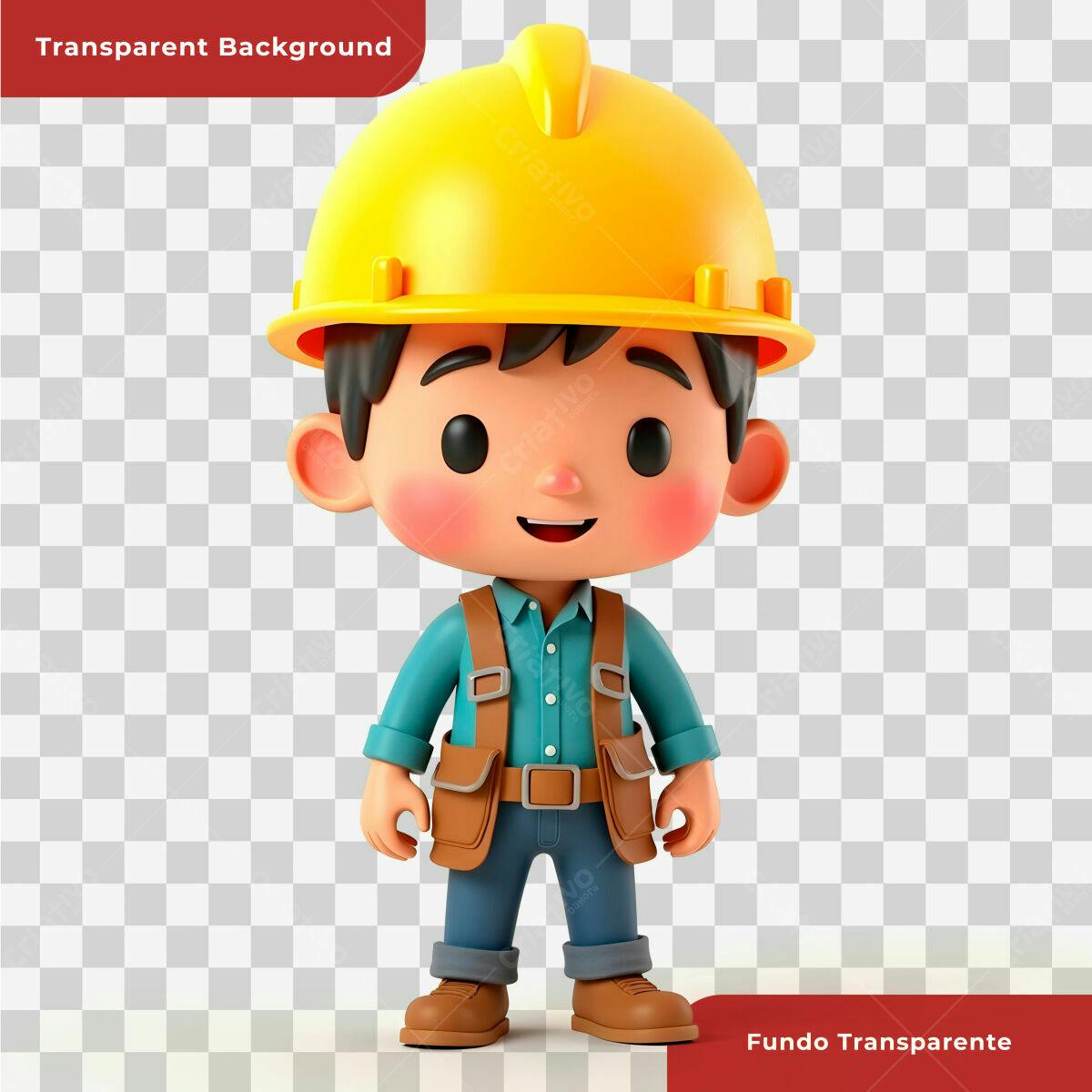Personagem Cartoon Construtor PSD Editável