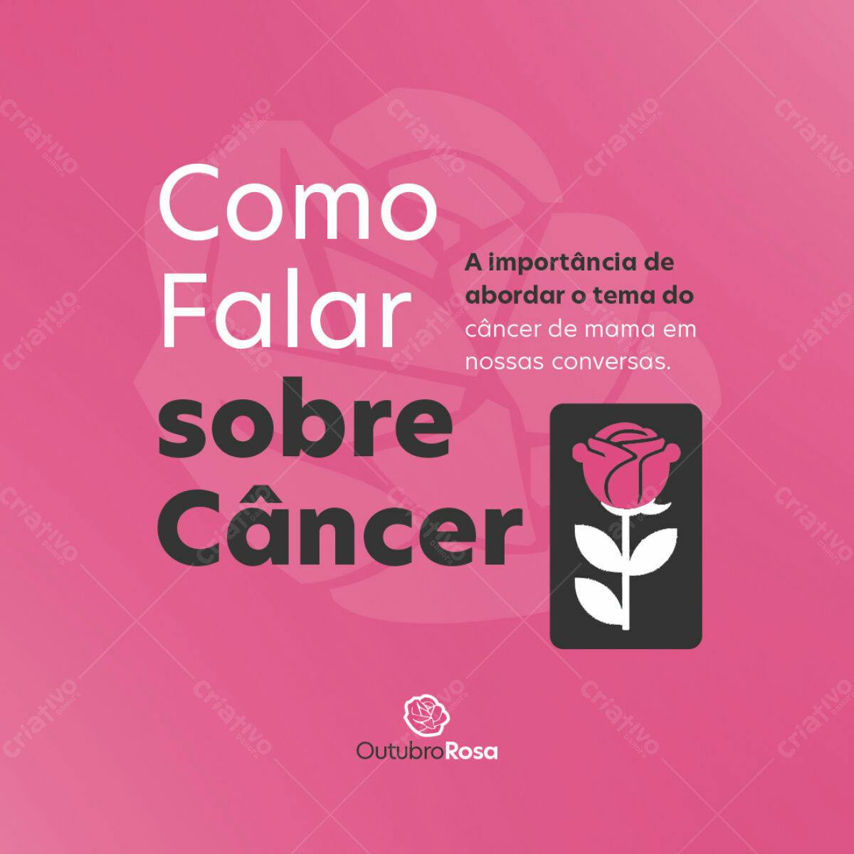 Post para Outubro Rosa PSD Editável