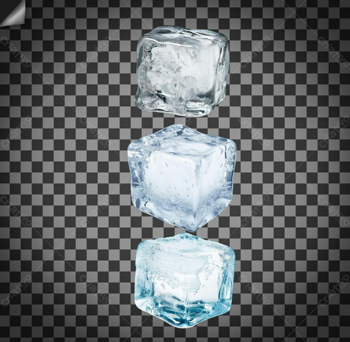 Elementos de Gelo para Design PSD Editável