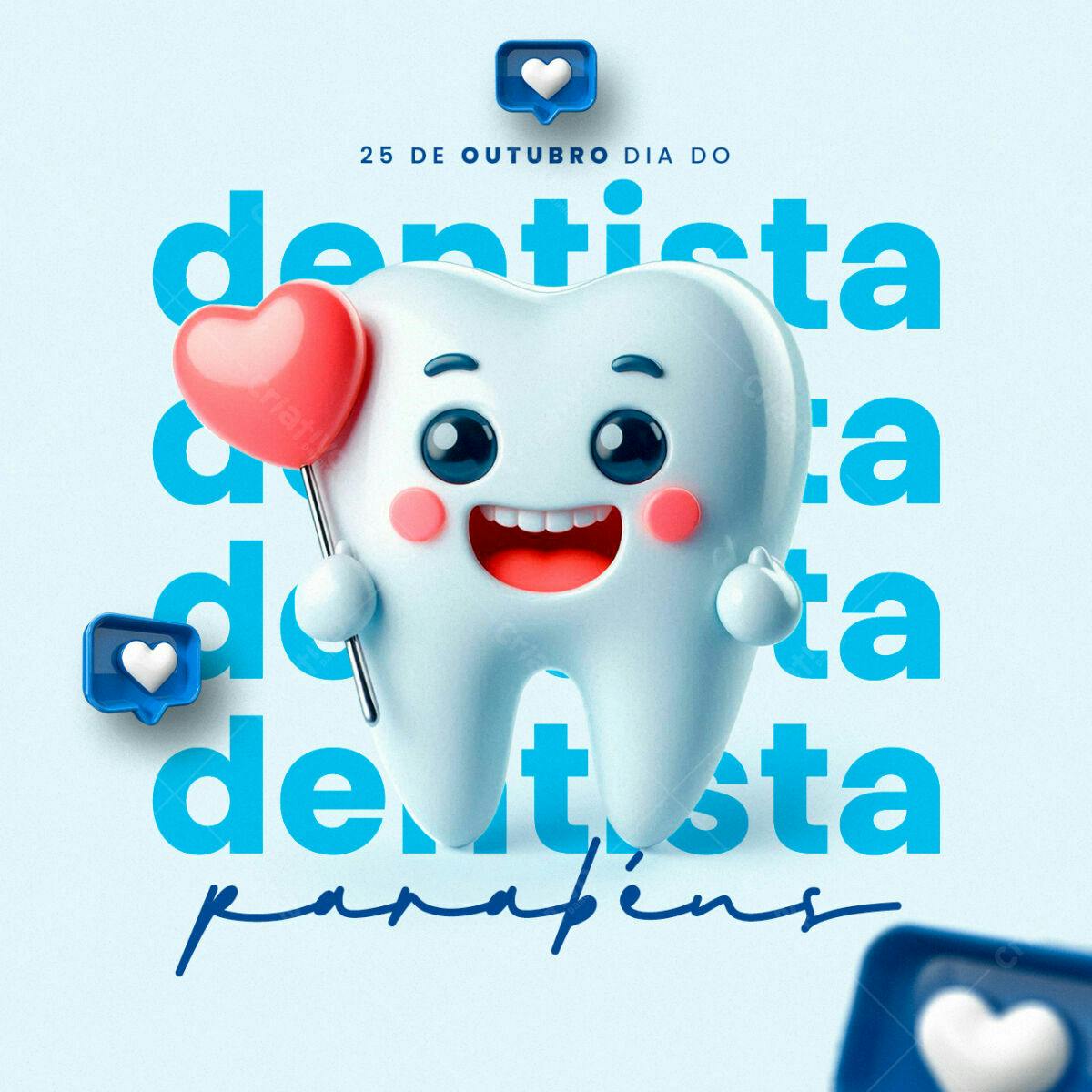 Postagem Dia do Dentista PSD Editável