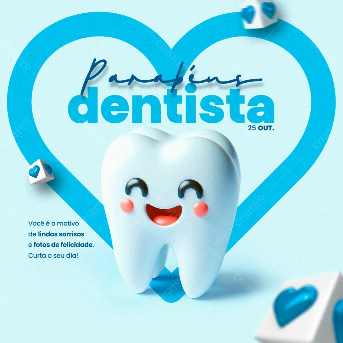 Postagem Dia do Dentista PSD Editável