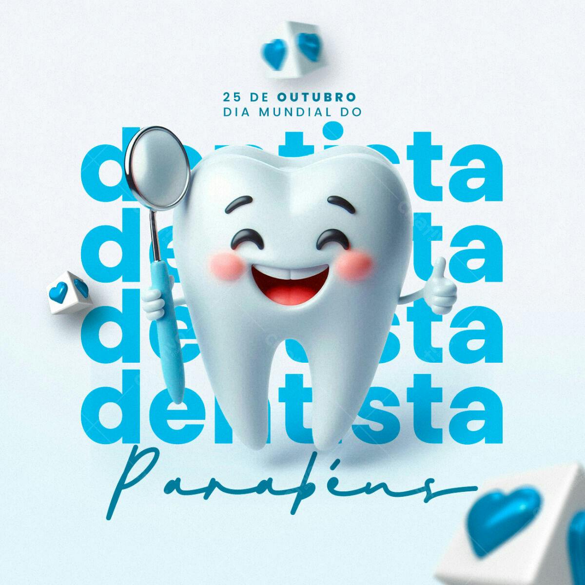 Post para Dia Mundial do Dentista PSD Editável