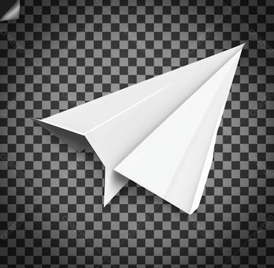 Avião De Papel Em Alta Qualidade Isolado Em Fundo Transparente