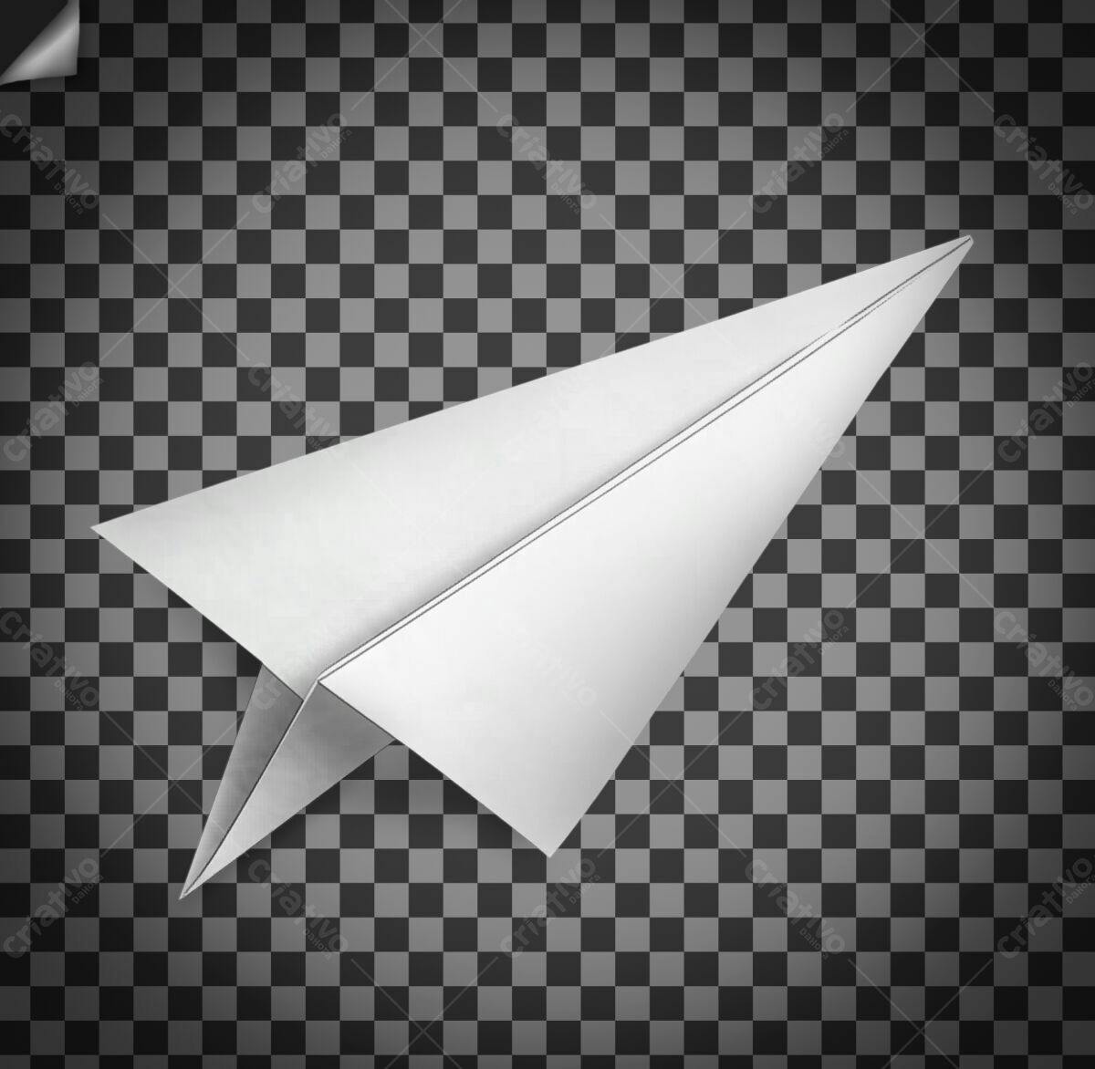 Modelo Avião de Papel PSD Editável