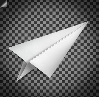 Avião De Papel Em Alta Qualidade Isolado Em Fundo Transparente