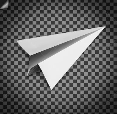 Avião De Papel Em Alta Qualidade Isolado Em Fundo Transparente