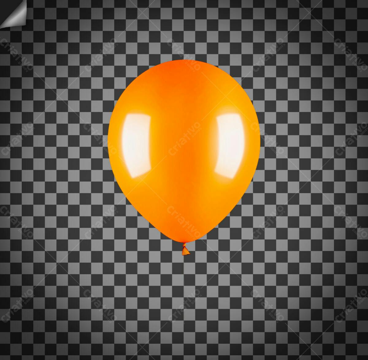 Balão Laranja para Festa PSD Editável