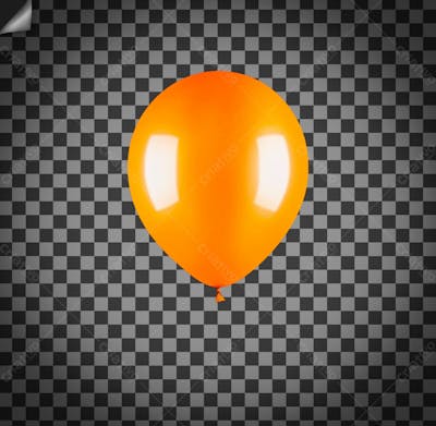 Balão Laranja Em Alta Qualidade Isolado Em Fundo Transparente