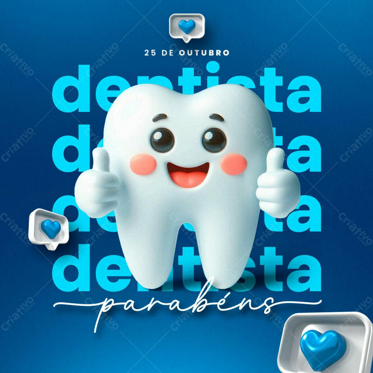 Postagem Dia do Dentista PSD Editável