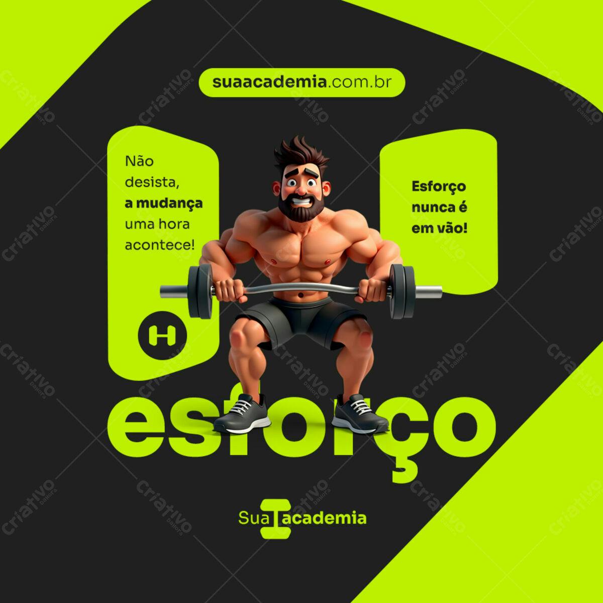 Post para Academia PSD Editável