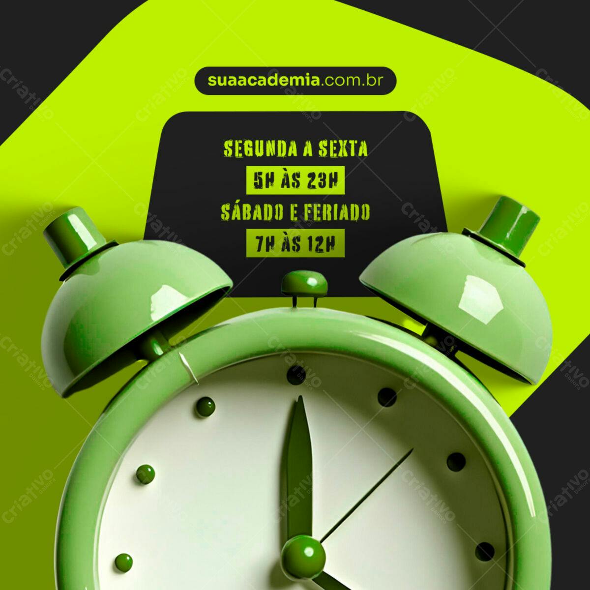 Flyer Horário de Funcionamento PSD Editável