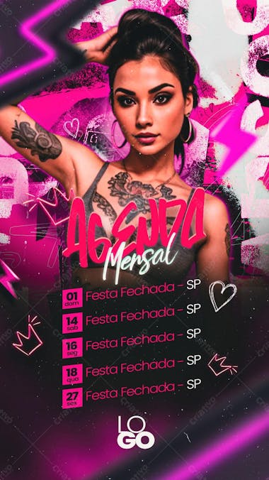 Flyer Agenda Mensal 