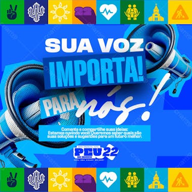 02 Flyer Politico Sua Voz Importa Prefeito Vereador Deputado Feed Psd Editável