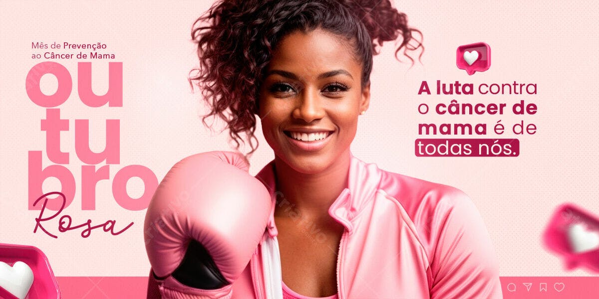 Banner Outubro Rosa PSD Editável