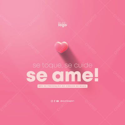 Modelo Psd Midia Social Folheto De Marketing Outubro Rosa No Brasil