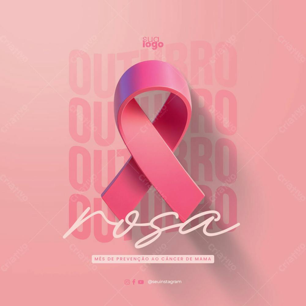 Modelo Psd Midia Social Folheto De Marketing Outubro Rosa No Brasil