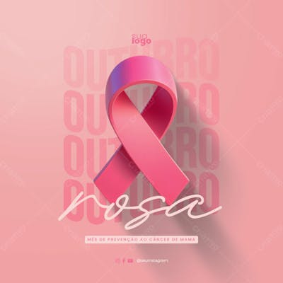 Modelo Psd Midia Social Folheto De Marketing Outubro Rosa No Brasil