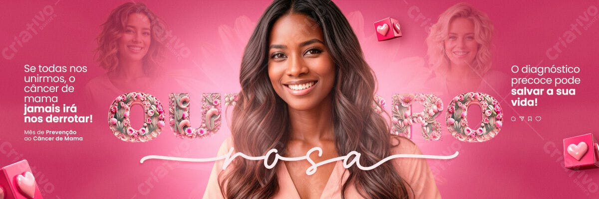 Banner Outubro Rosa PSD Editável