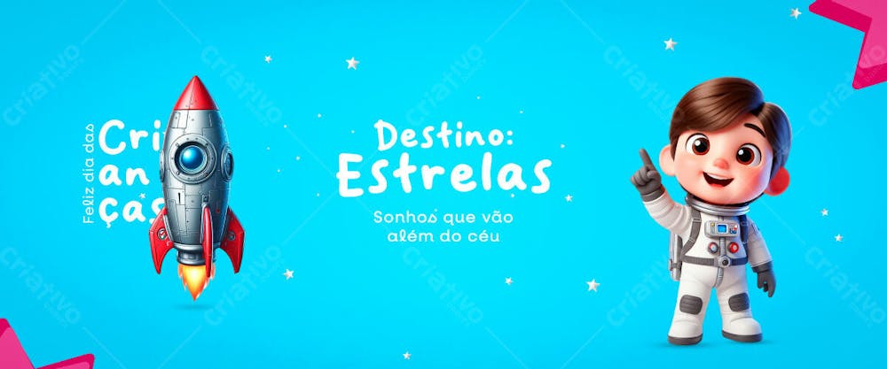 Destino Estrelas Psd Editável Dia Das Crianças