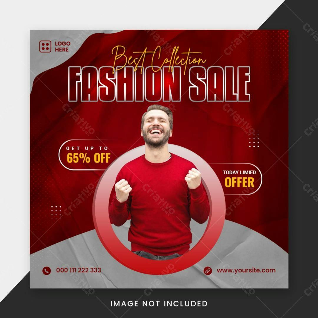Flyer para Liquidação de Moda PSD Editável
