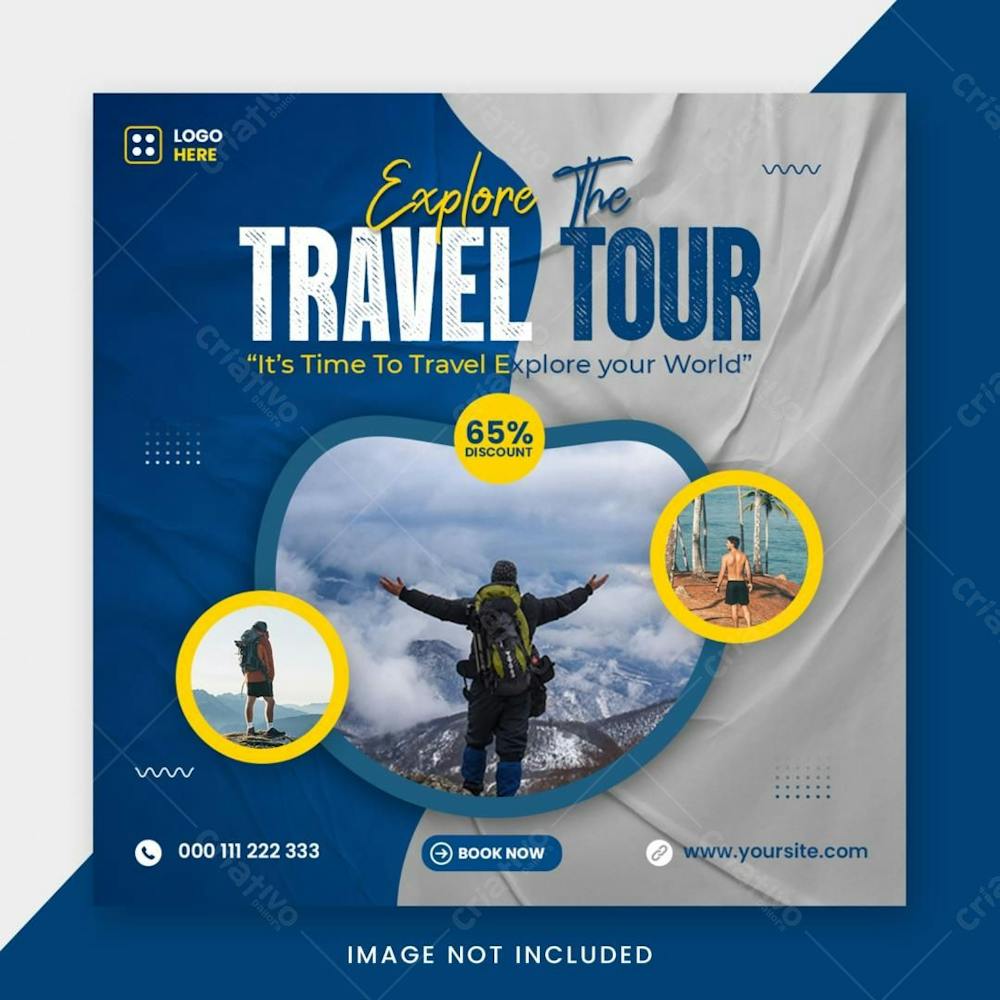 Travel Social Media Instagram Post Banner Template