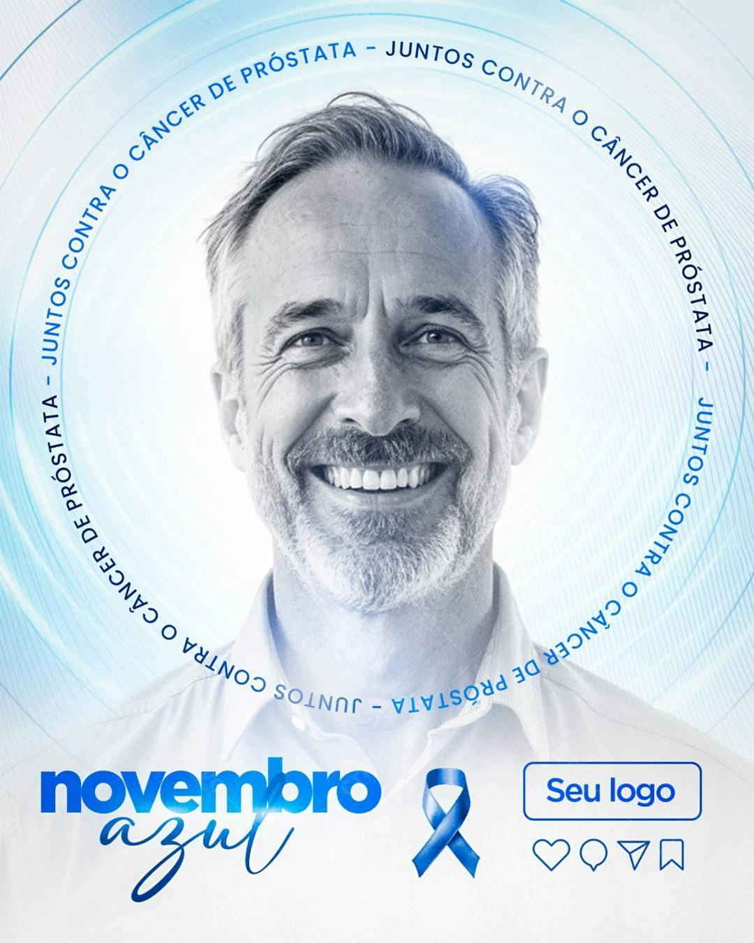 Post para Novembro Azul PSD Editável