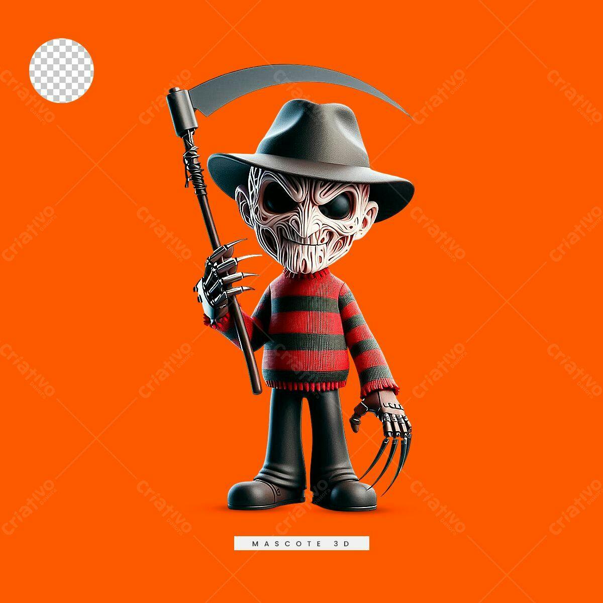 Mascote Halloween PSD Editável
