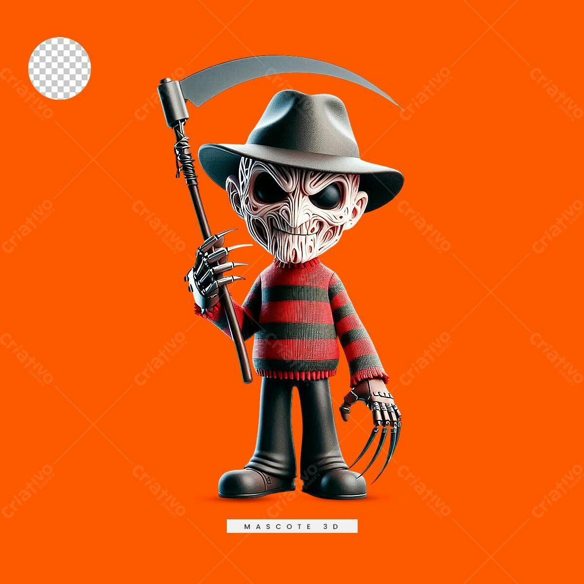 Mascote Halloween PSD Editável