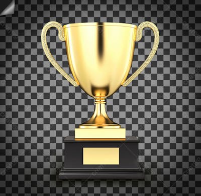 Troféu De Ouro Ou Dourado Em Alta Qualidade Para Composição