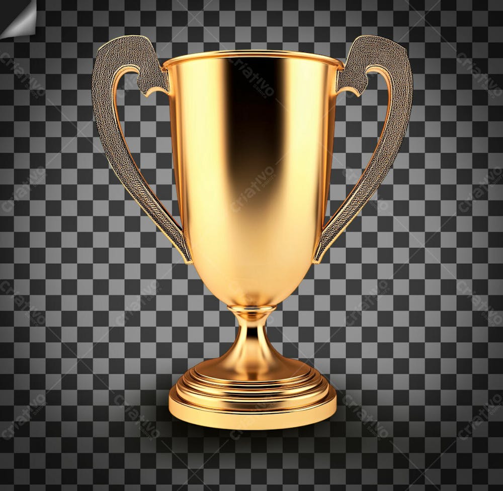 Troféu De Ouro Ou Dourado Em Alta Qualidade Para Composição