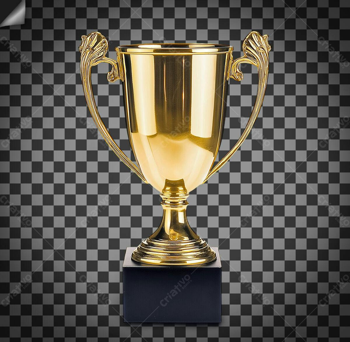 Troféu Dourado PSD Editável