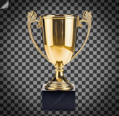 Troféu De Ouro Ou Dourado Em Alta Qualidade Para Composição