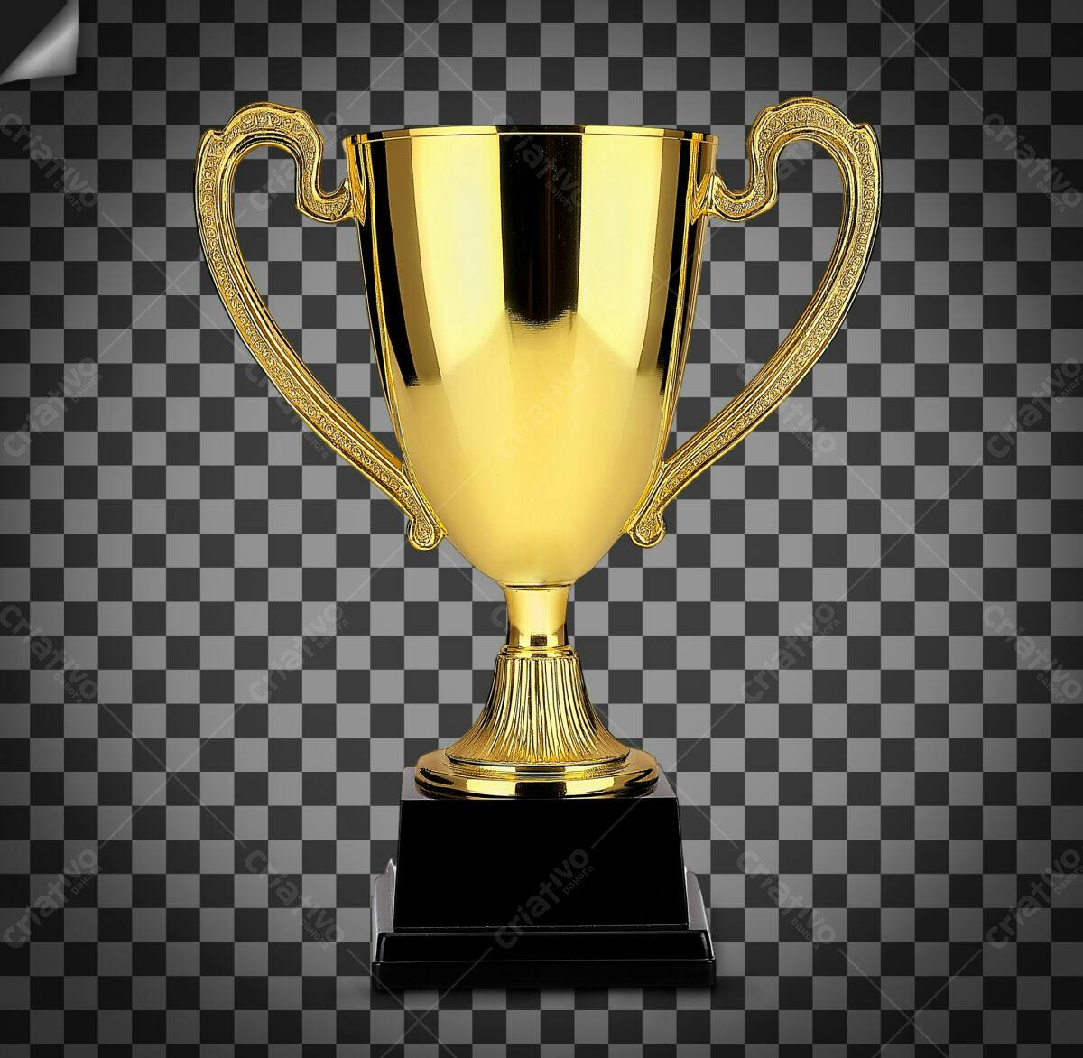 Troféu Dourado PSD Editável