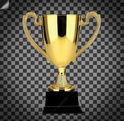 Troféu De Ouro Ou Dourado Em Alta Qualidade Para Composição