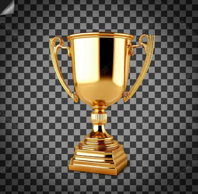 Troféu De Ouro Ou Dourado Em Alta Qualidade Para Composição